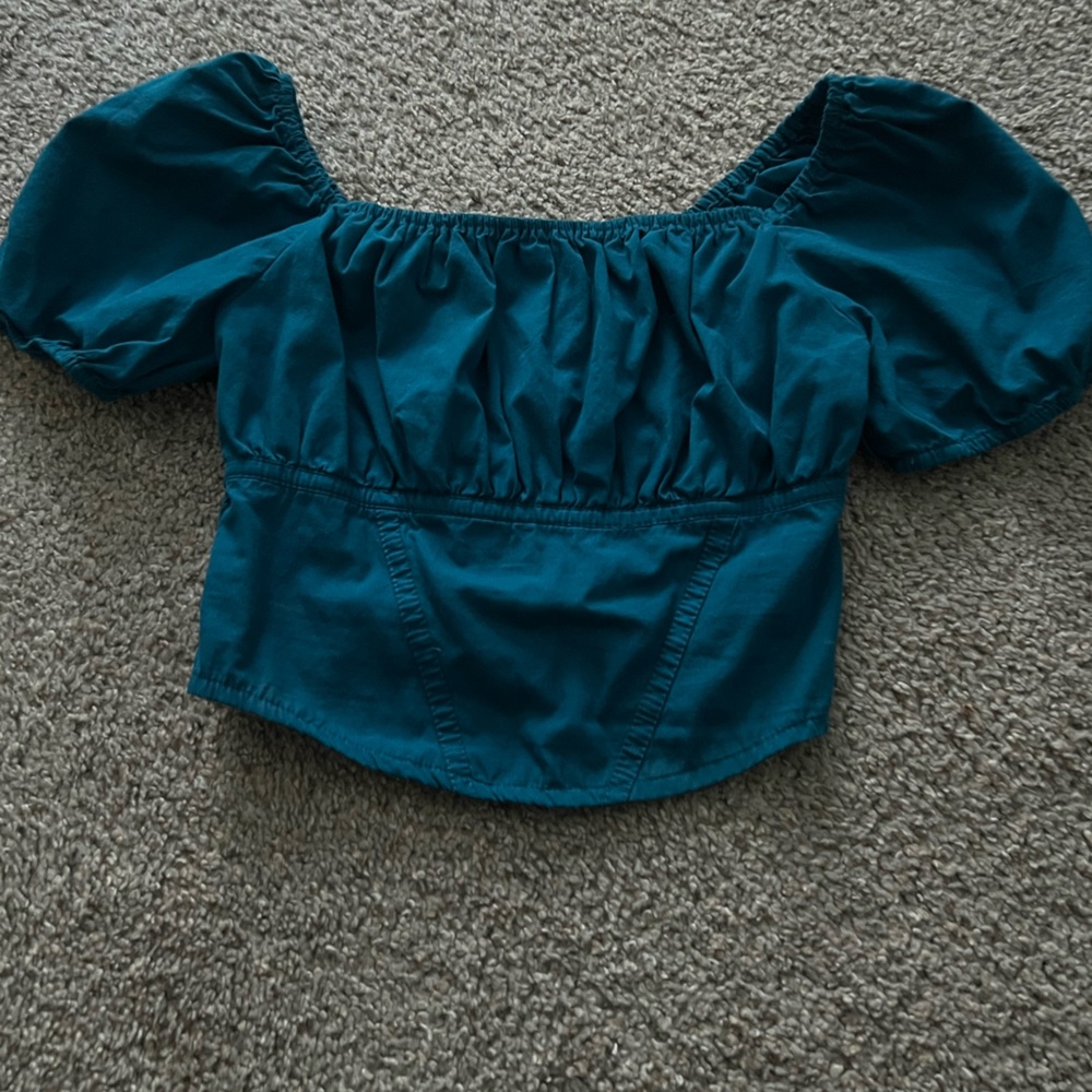 Teal blouse